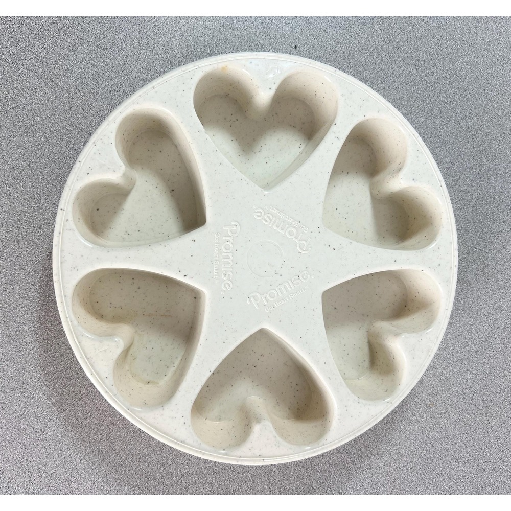 Vintage Heart-shaped‎ microwave muffin pan Promo item by Promise margarine g